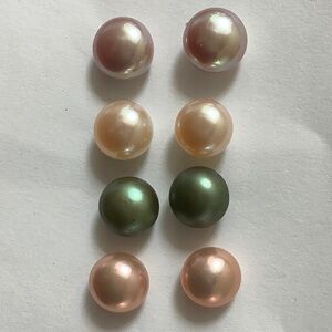 4 Pairs of 925 Cultured Pearl Stud Earrings